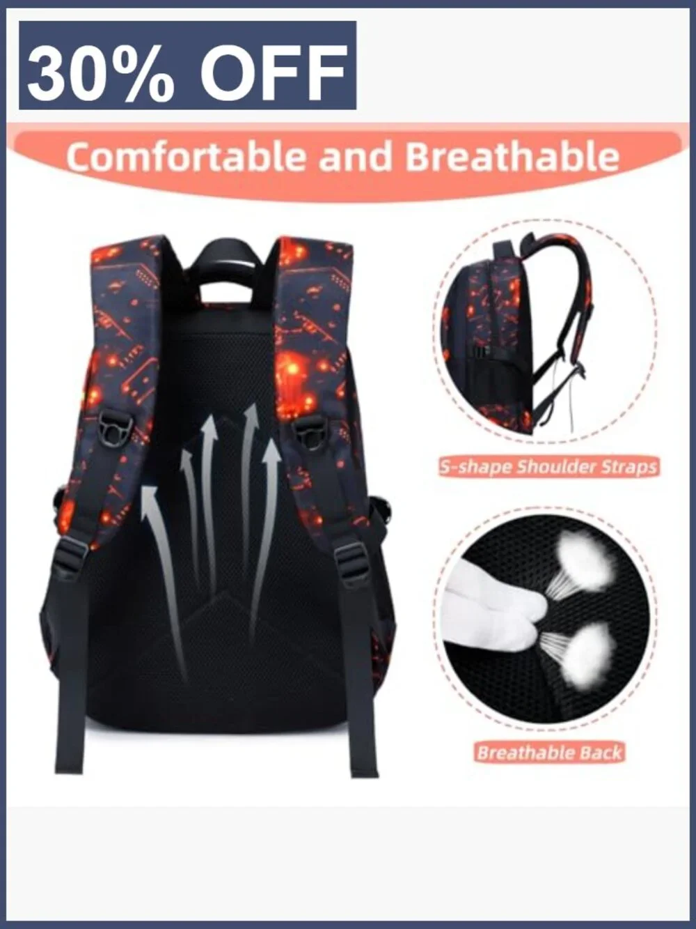 Kids Backpack for School Boys Waterproof Durable Bookbag Casual Travel Daypack